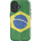 Brazil Flag Distressed iPhone 16 Plus Impact Case